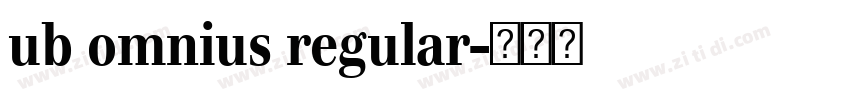 ub omnius regular字体转换